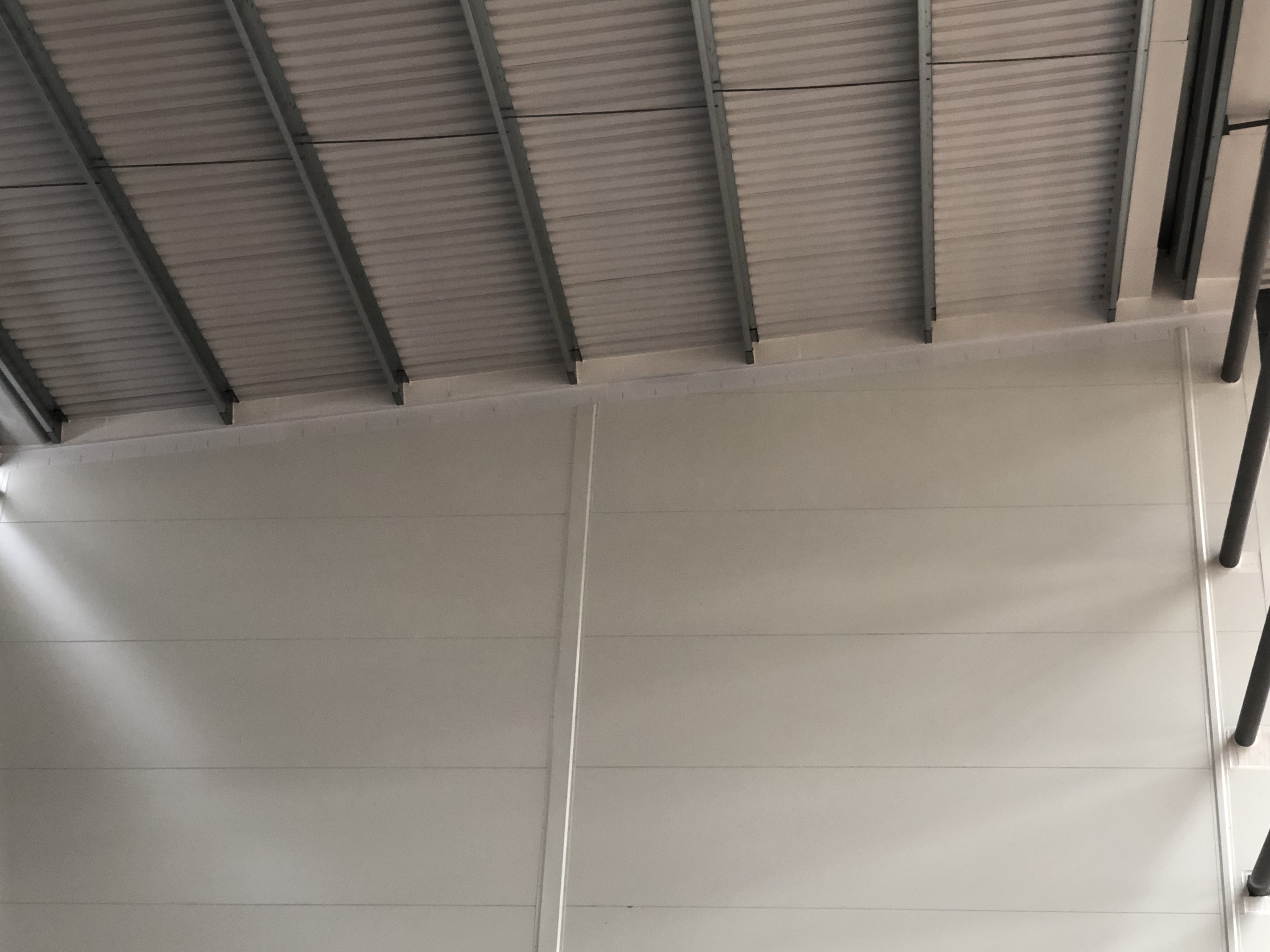 Completed fire-rated panel wall junction detail